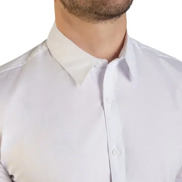 camisa manga corta color blanco
