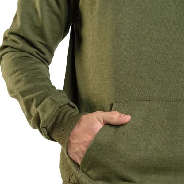 hoodie verde militar para hombre
