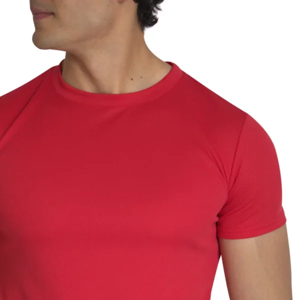 camiseta para hacer ejercicio roja
