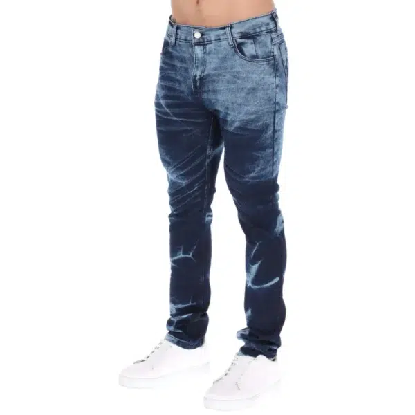 jeans slim fit pantalon de mezclilla deslavado