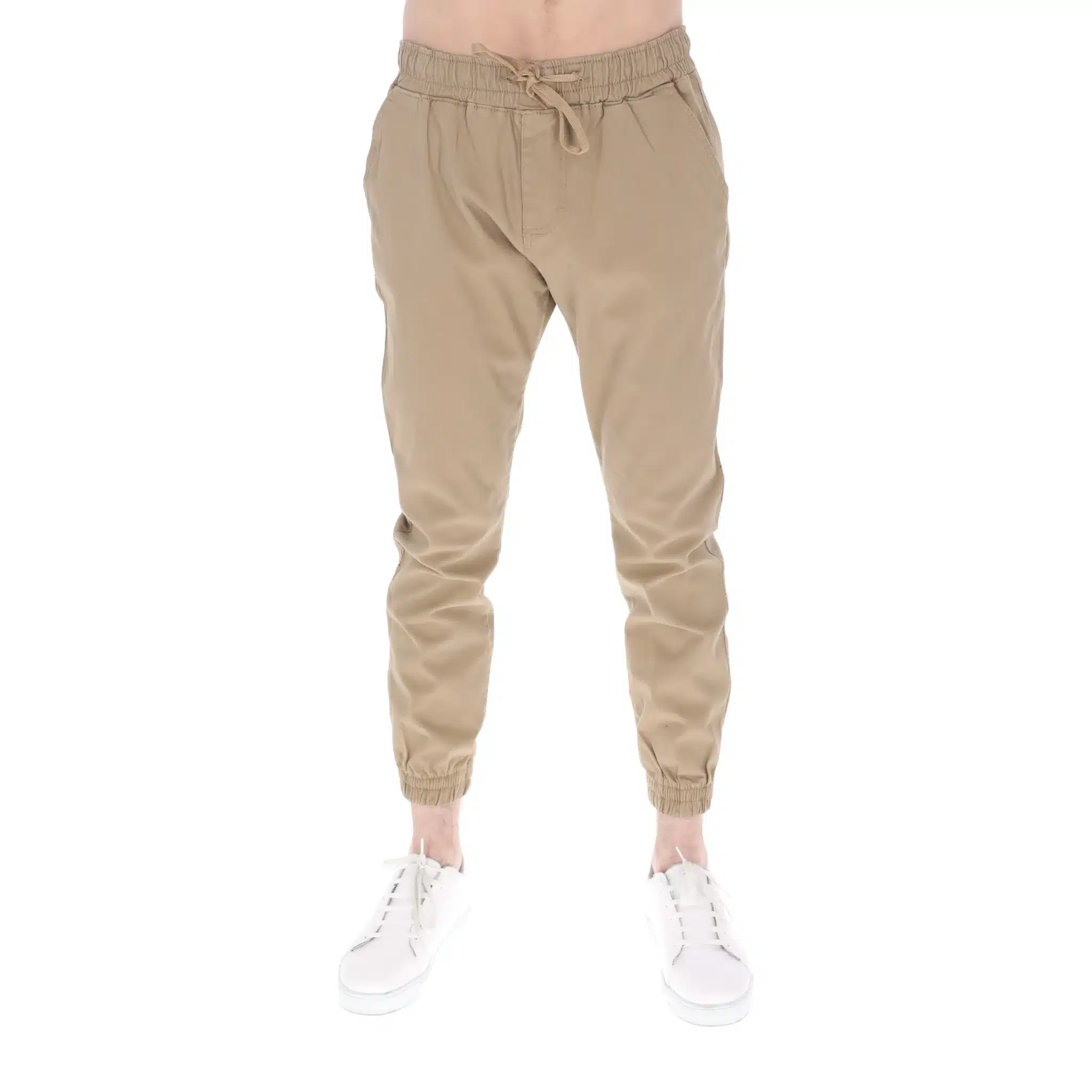 Jogger de Gabardina Beige