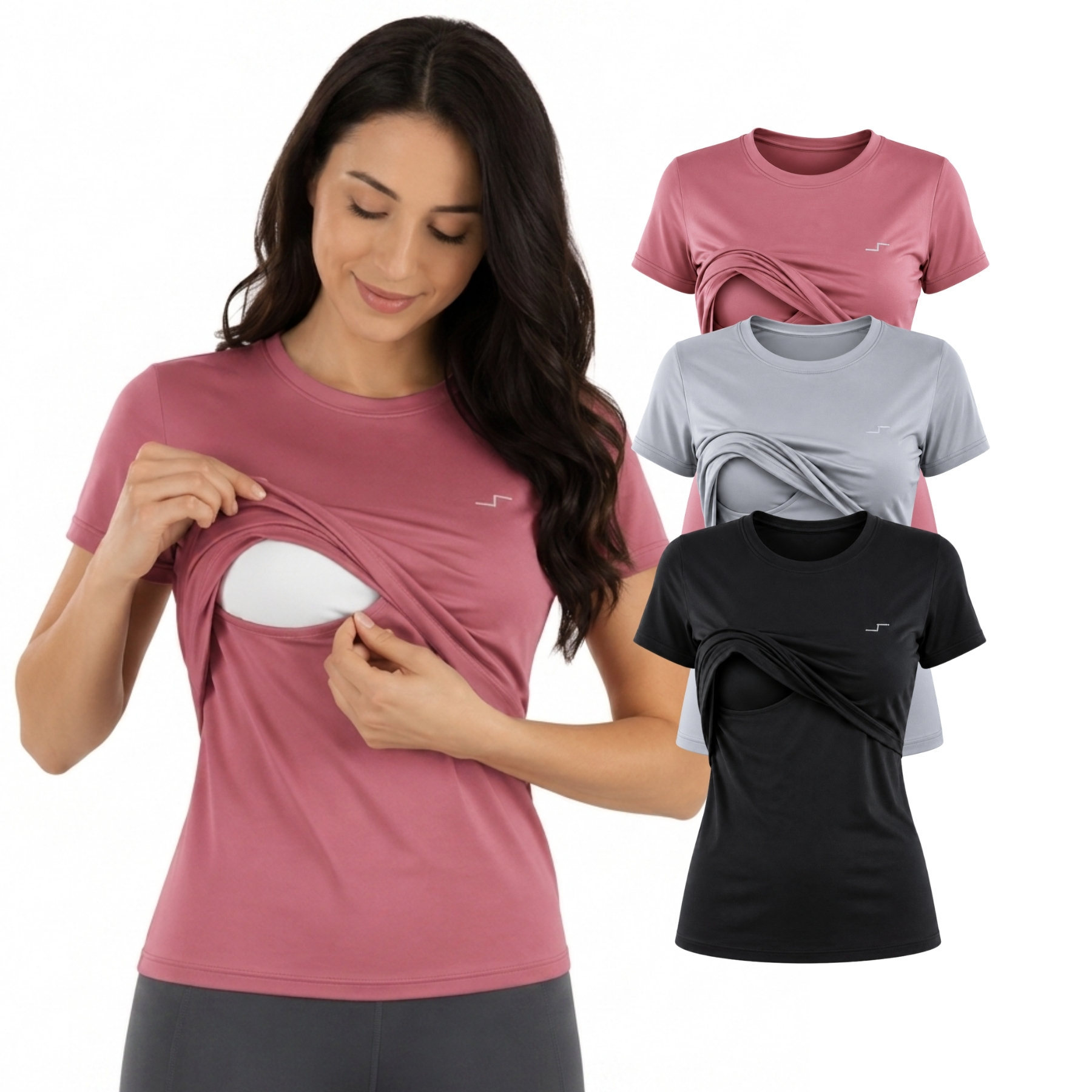 3 Pack de 3 Blusas de Lactancia